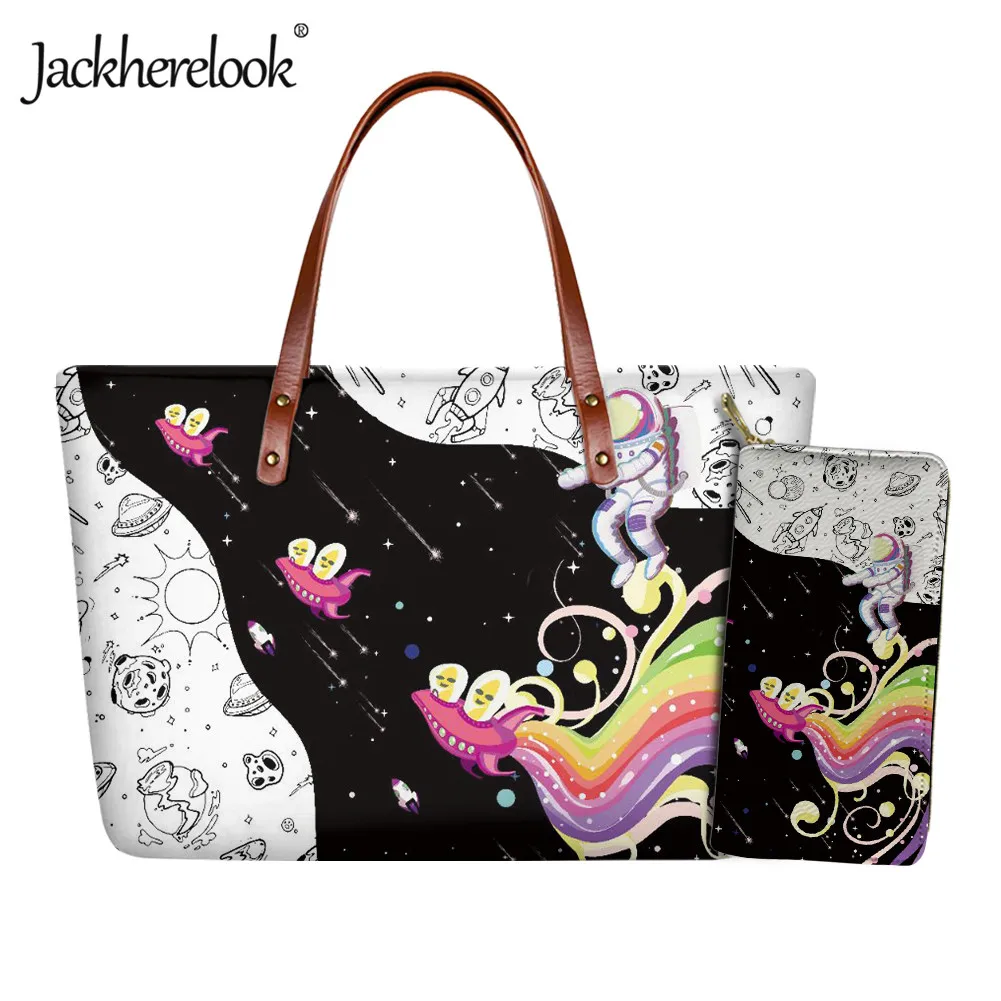 

Jackherelook крутая дизайнерская женская сумка с ручками и отделениями для карт, женская сумка-тоут через плечо, клатч, кошелек 2 шт./компл., кошеле...