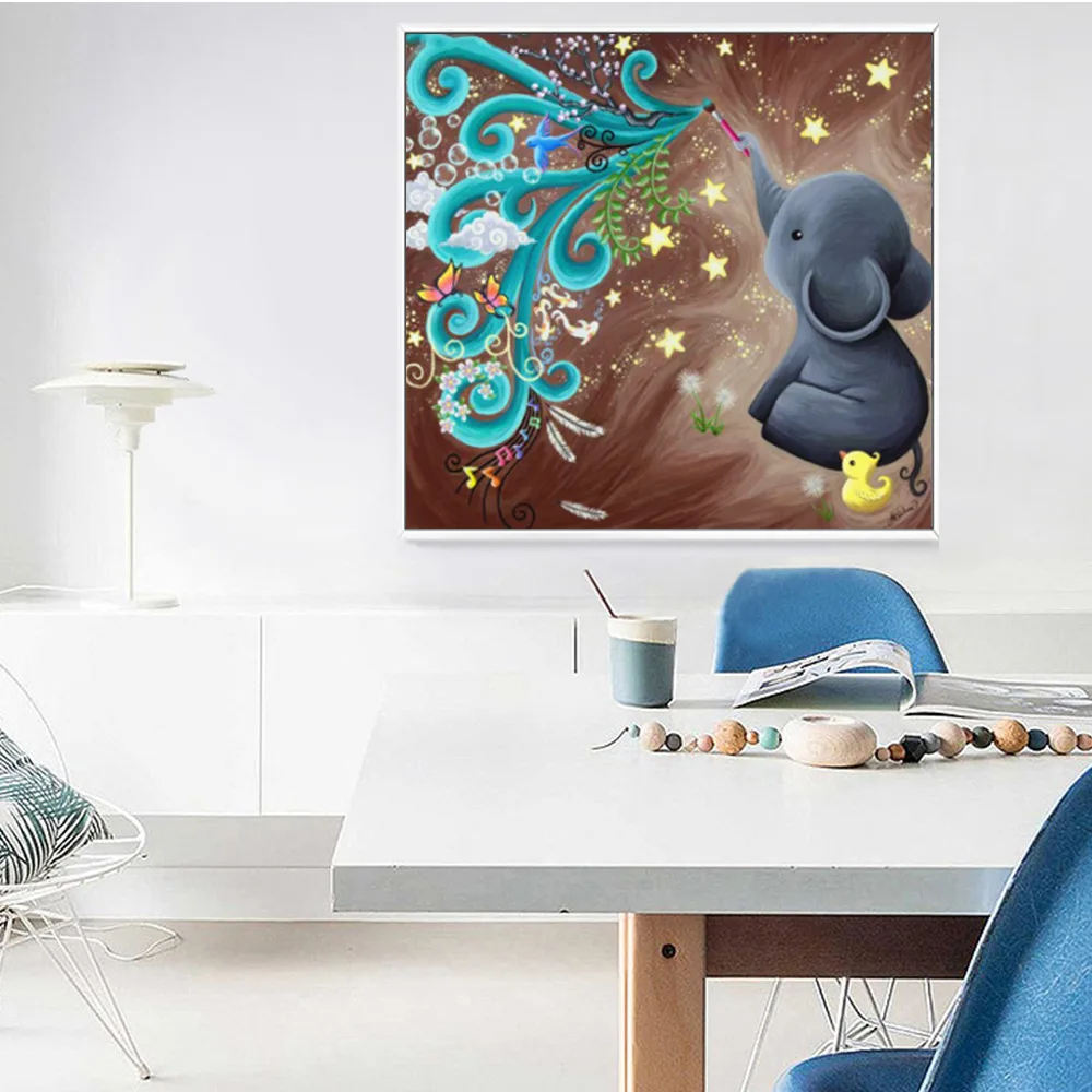 Набор для алмазной вышивки Слон квадратная/круглая картина | Дом и сад