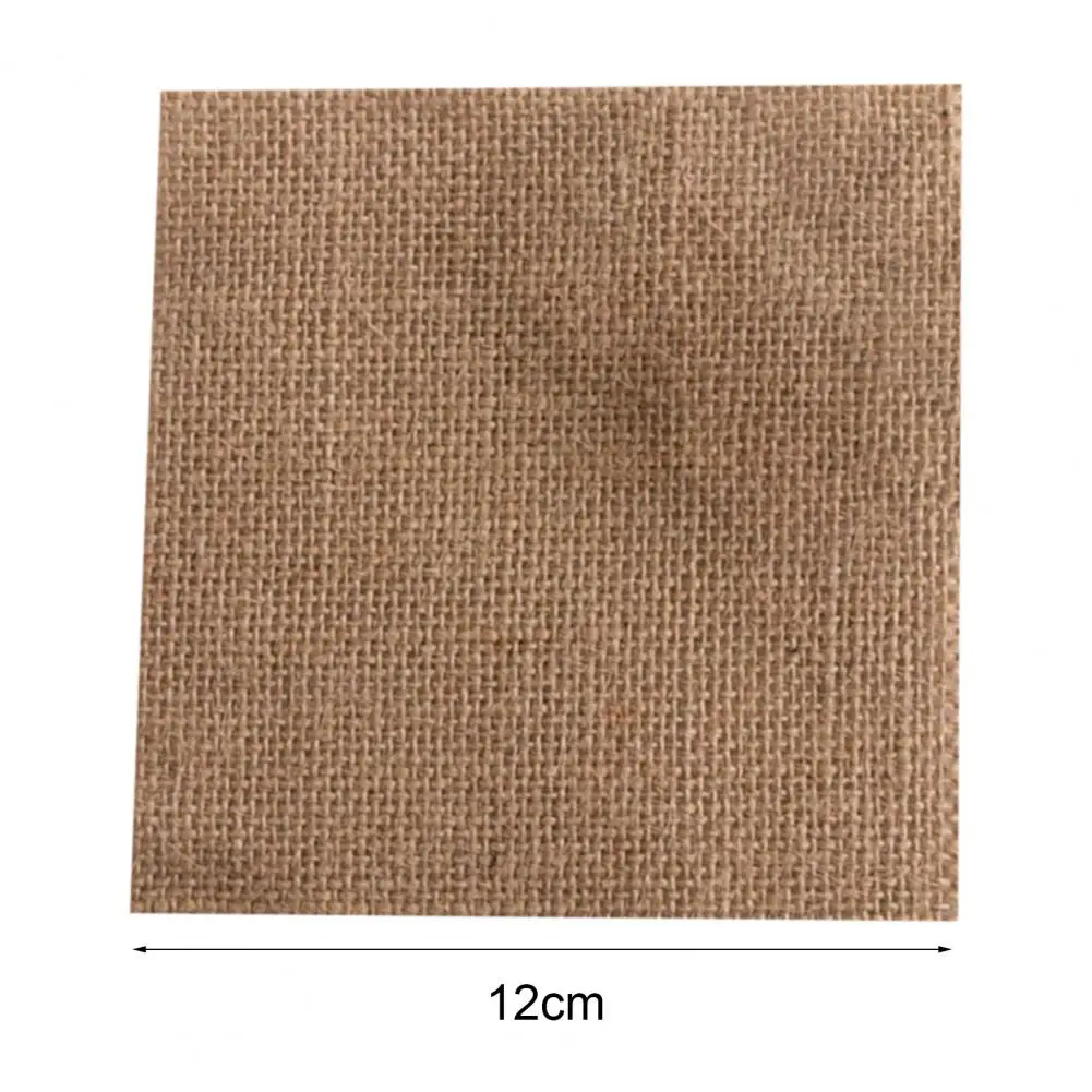 

10Pcs Cup Mat Eco-friendly Tassel Style Flax Coaster Photography Props Supplies for Home Dining table placemat