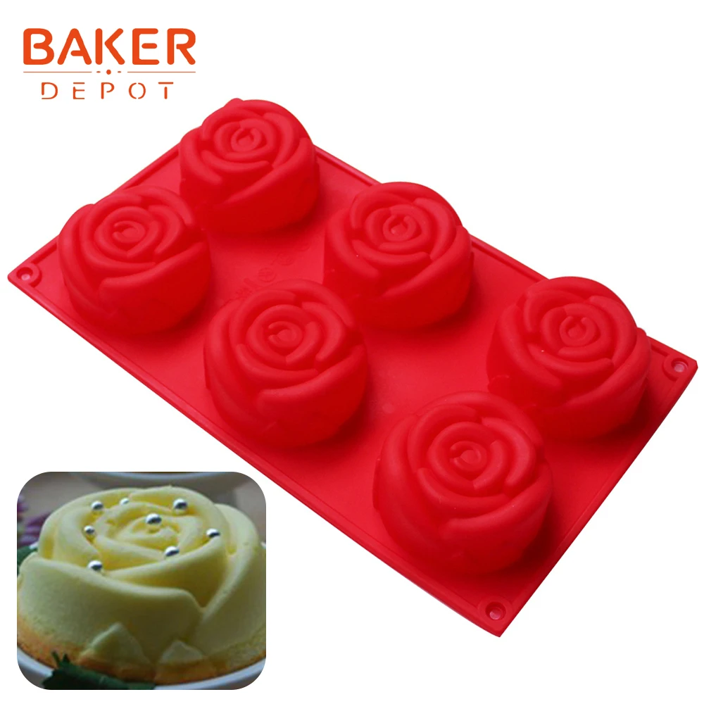 Силиконовая форма для торта в форме розы желе пудинга хлеба кекса выпечки | Дом и
