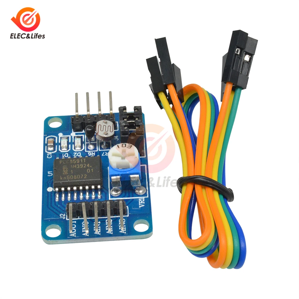 PCF8591T PCF8591 I2C AD/DA модуль преобразователя с кабелем DuPont цифровой преобразования