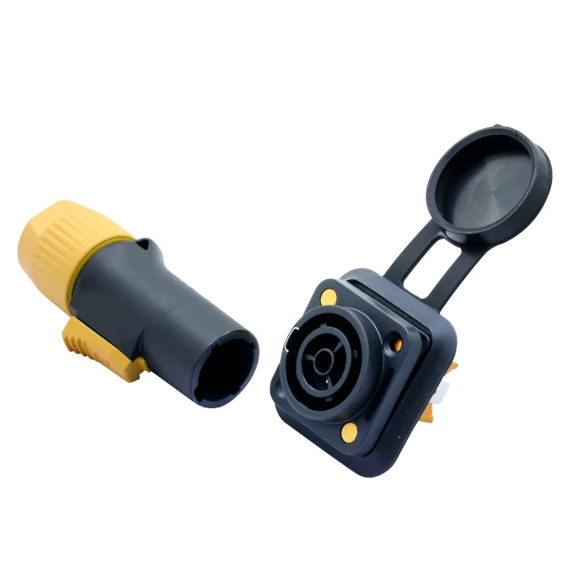 100 шт. IP65 Водонепроницаемый 3 контактный разъем питания переменного тока штекер +