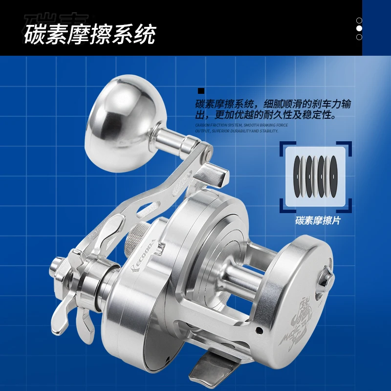 Новая катушка ecooda emb1500 для медленного джиггинга троллинговая правоподъемная
