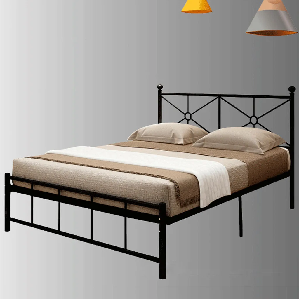 [Товары в США] металлическая рама для кровати с изголовьем черного шара и