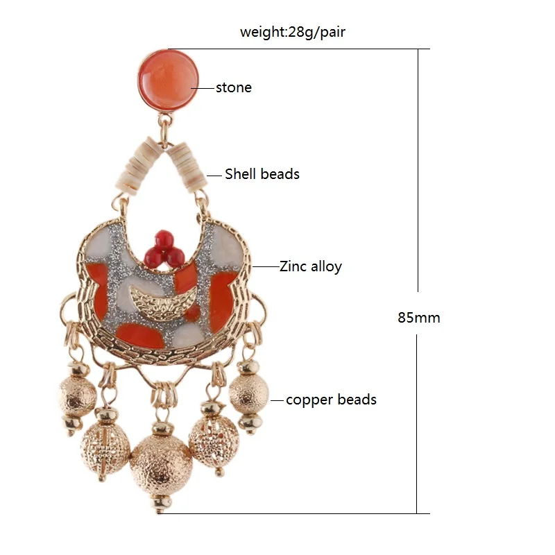 NeeFu WoFu Charm Earring Woman Drop Natural Stone Crystal Dangle Zinc Alloy Large Long Brinco Manual Ear Accessories Oorbellen | Украшения