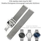 Ремешок из высококачественной тонкой сетки для часов, 20 мм 22 мм