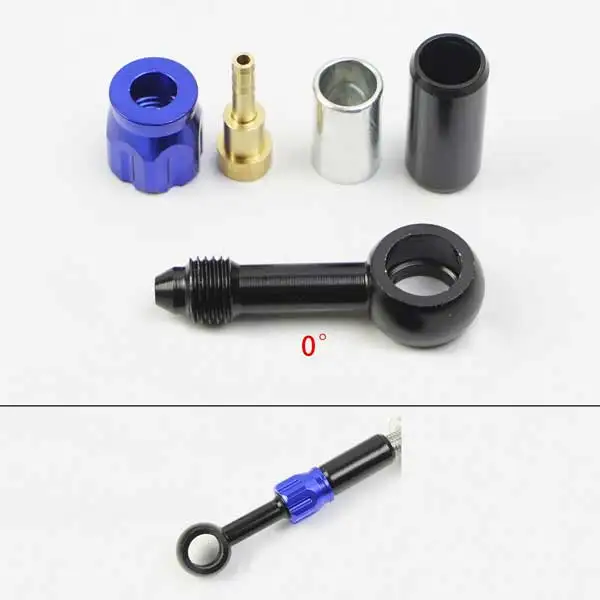 AN3 Тормозной шланг Алюминий Мотоцикл Мотор Велосипед Гидравлический тормозной масляный шланг Трубка Трубка Банджо Фитинговый болт 0 28 90 градусов M10 10 мм