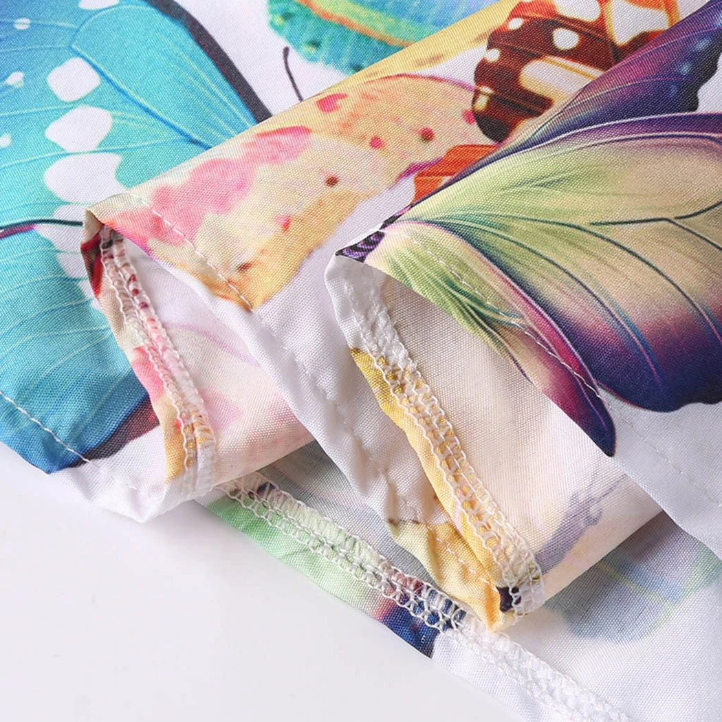 Элегантное женское нарядное пляжное платье в стиле ретро с принтом на пуговицах