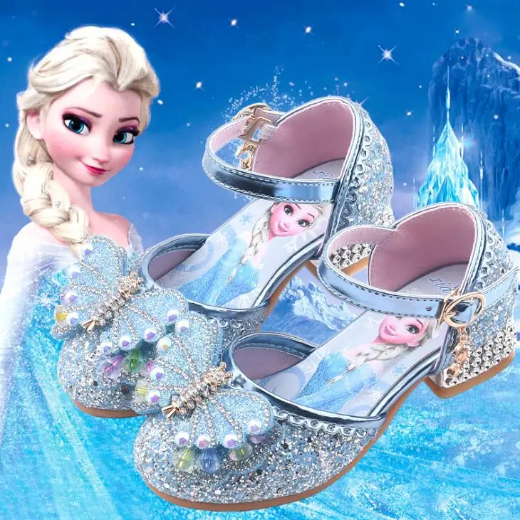 Disney платье на свадьбу с бантом и бриллиантом детская туфли принцессы Сезон лето