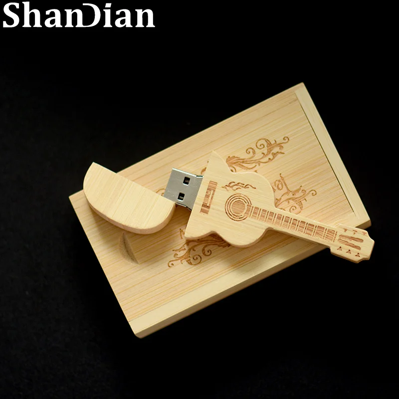 Флэш накопитель с деревянным корпусом usb 2 0 4/8/16/32/64/128 ГБ|wooden guitars usb|usb flash drive