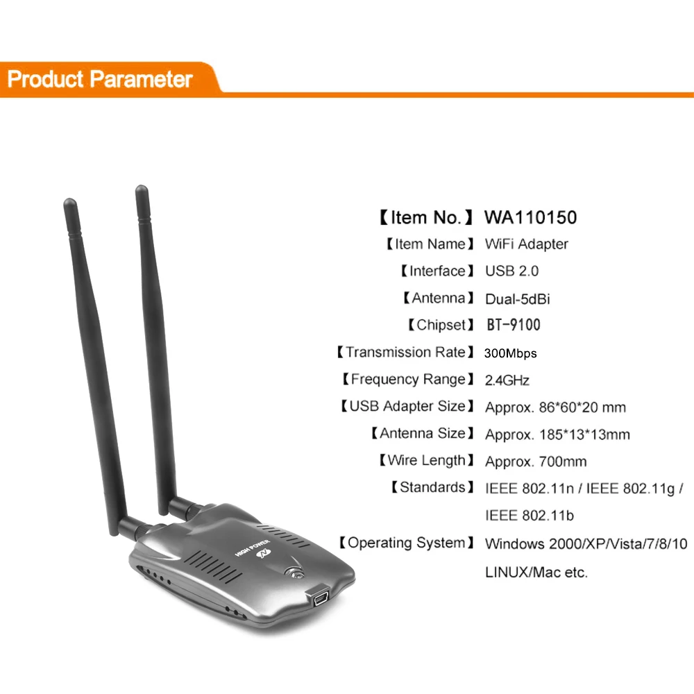 Беспроводная сетевая карта USB 2016 2 0 МВт Wi-Fi RTL 8192FM | Компьютеры и офис