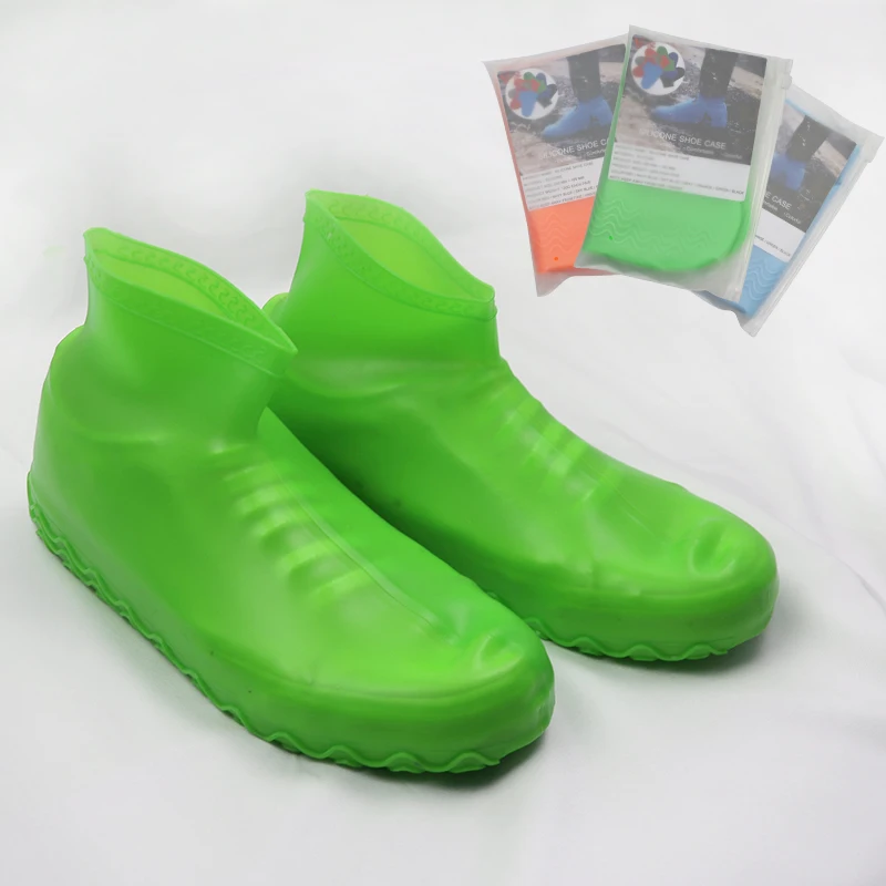 

195 Pair Silicone Slip-resistant Rubber Rain Boot Overshoes Reusable Latex Waterproof Rain Shoes Covers
