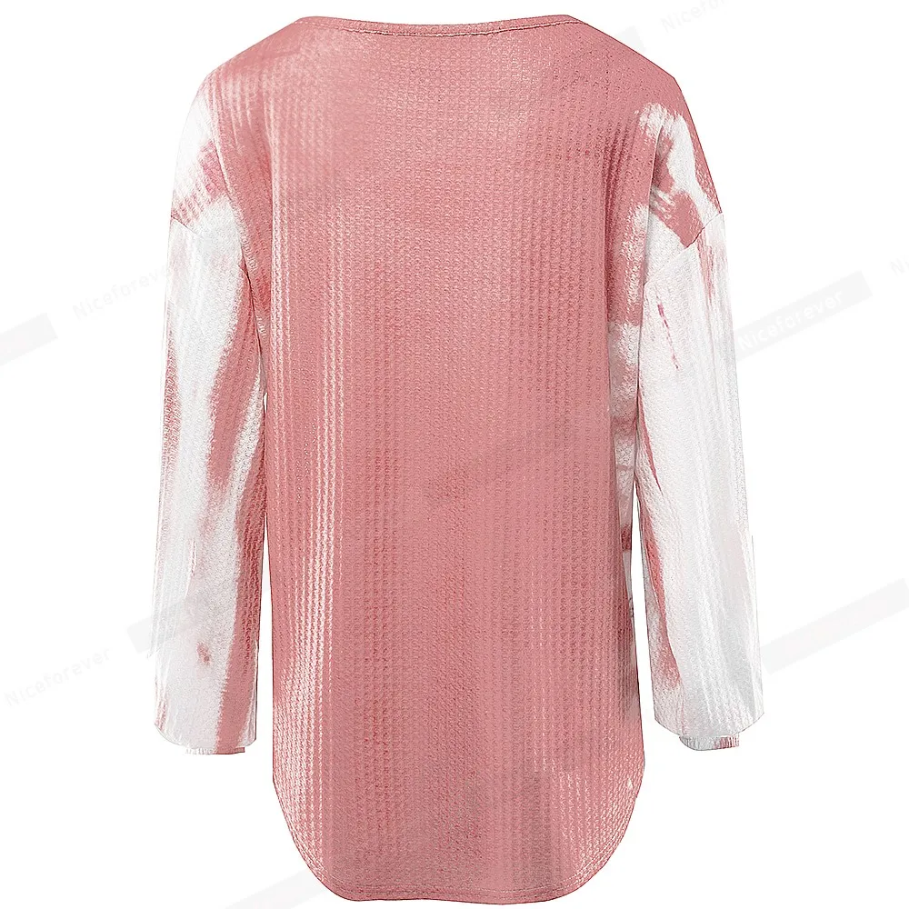 Женский трикотажный свитер Nice-forever повседневный Свободный пуловер оверсайз с