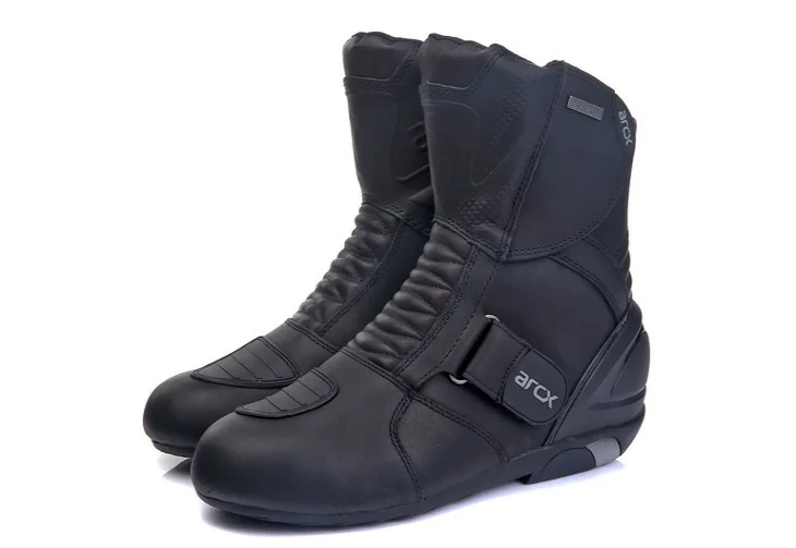 Мотоциклетные ботинки из натуральной коровьей кожи мужские водонепроницаемые