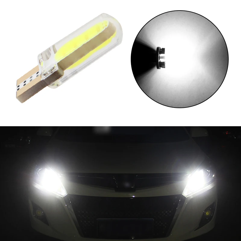 1 шт. T10 W5W светодиодный интерьер автомобиля света COB маркер лампа 12V 168 194 501 клиновидные боковые парковочная лампа canbus Авто для lada оклейка автомобиля