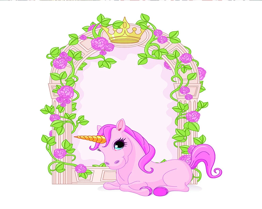 

Curtain For Kitchen 3d Cartoon Animal Modern Curtain Beautiful wreath pink pony 3d Digital Printing HD Practical 3d Curtains