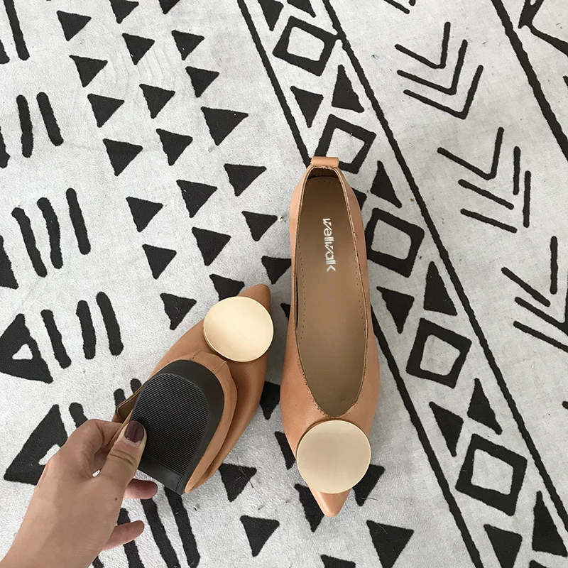 Дизайнерская обувь на плоской подошве женские балетки Модные в Корейском стиле