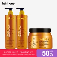 hairinque sulfate free products shampoo and conditioner hair mask with argan oil macadamia nut oil for soft nourishing hair care
