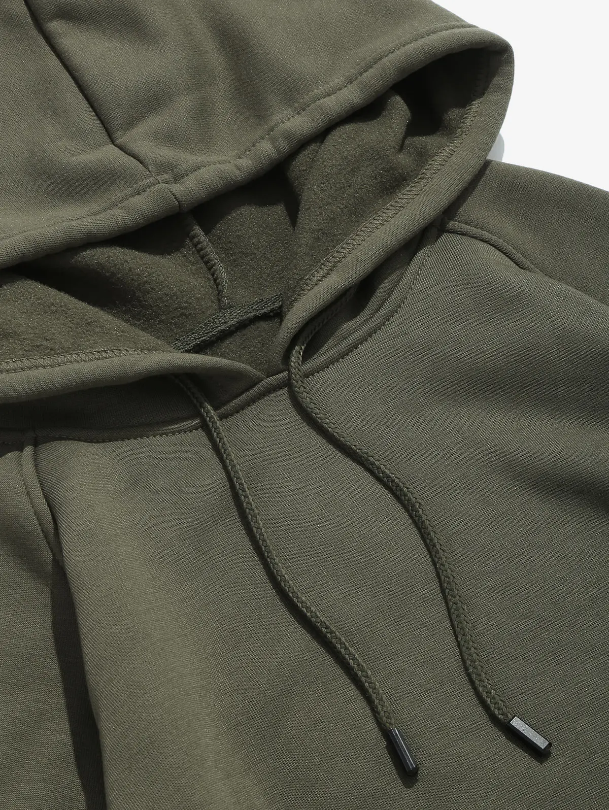 ZAFUL базовый Повседневный однотонный цветной чехол с карманом флисовая толстовка