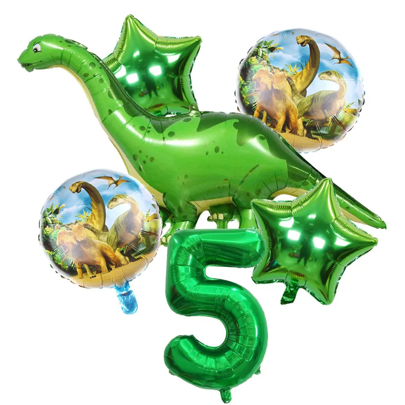 

Зелёные фольгированные шары с динозавром Танистрофей EACH PARTY