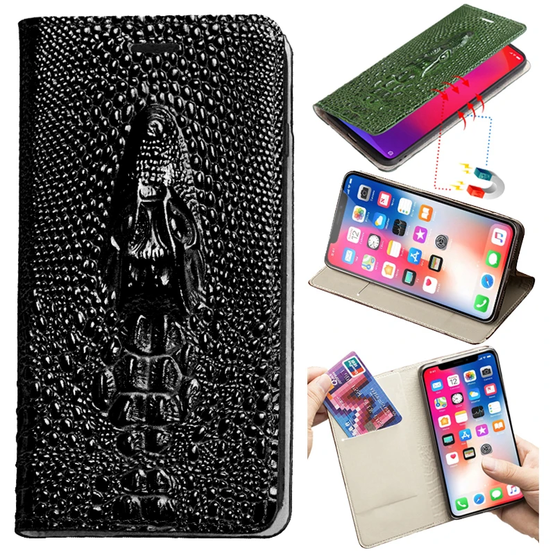 

Leather Flip Phone Case For Huawei Honor 30 20 Pro 10 10i 9 8 Lite 8A 9X 8X Max 7X X10 P Smart Y6 Y7 Y9 Dragon Head Wallet Bag