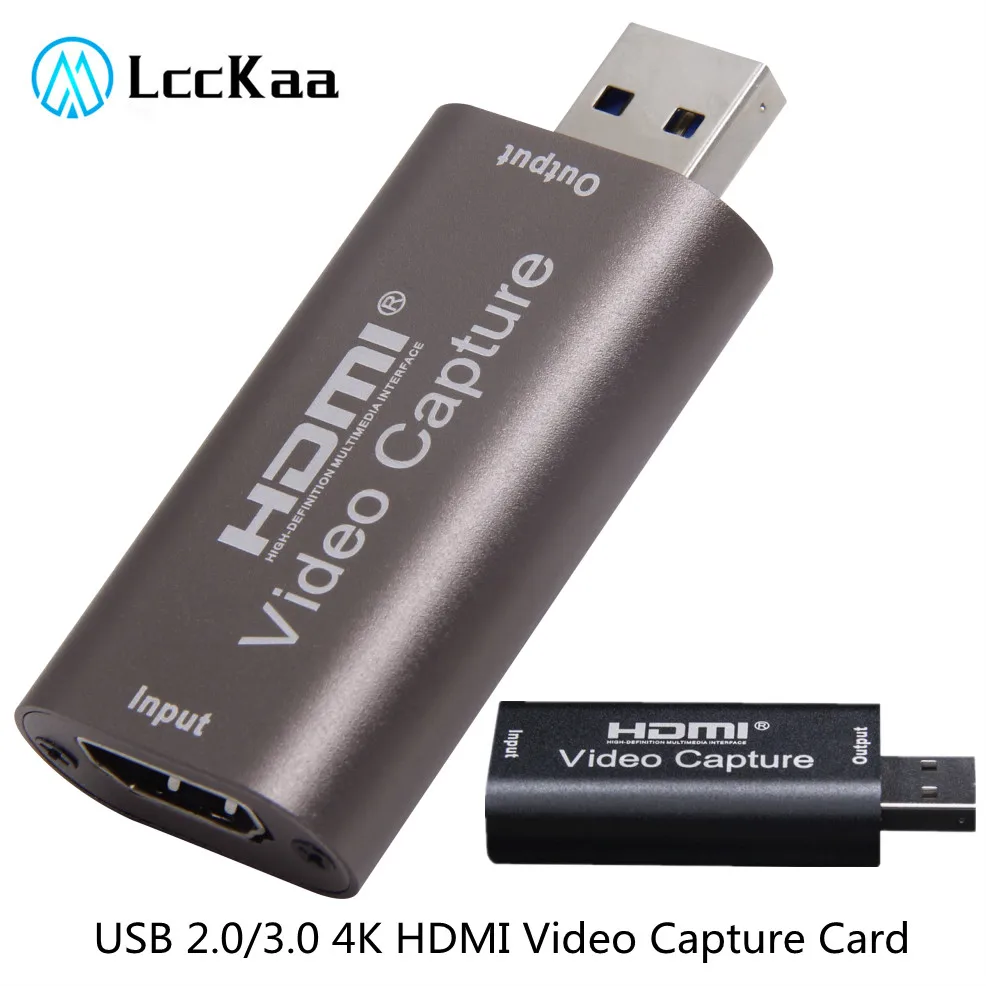 

4K Video Capture Card USB 3.0 USB2.0 HDMI-compatible Grabber Recorder for PS4 Game DVD Camcorder Camera Recording Live Streaming