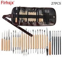 27pcs diy clay tools sculpting kit sculpt smoothing wax carving pottery ceramic polymer shapers modeling carved ceramic tools