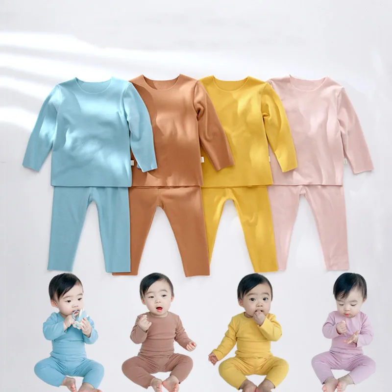

Children Sleepwear Baby Nightwear Pyjamas Kids Homewear Nightwear Full Sleeve Cotton Baby Girls Winter Warm Pajamas Sets