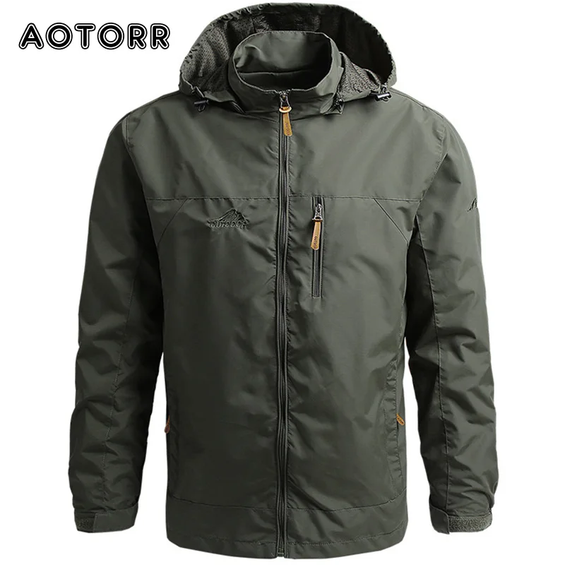 

Military Tactical Hooded Jacket Men Quick Dry Military Male Multi Pockets Windbreaker Army Clothing Bomber Jacket Plus Size 5XL