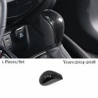 for nissan qashqai j11 rogue sport 2014 2018 abs carbon fiber car gear shift lever knob handle cover trim accessories 1pcs