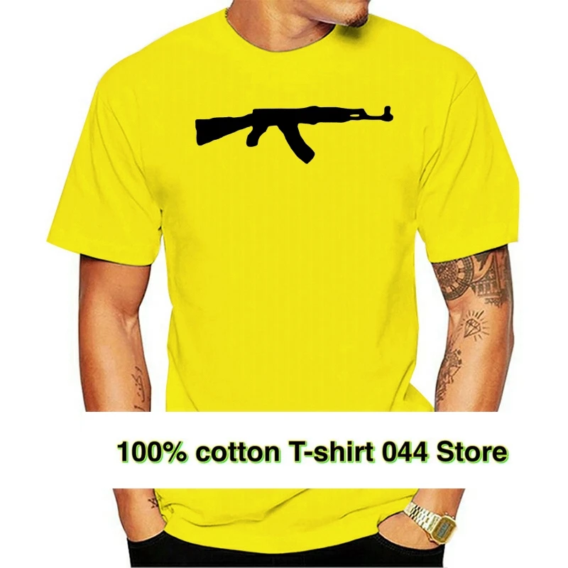 Camiseta Ak 47 para hombre y ni?a TIDA откидная camiseta informal negra talla grande 3xl 4xl 5xl высокое