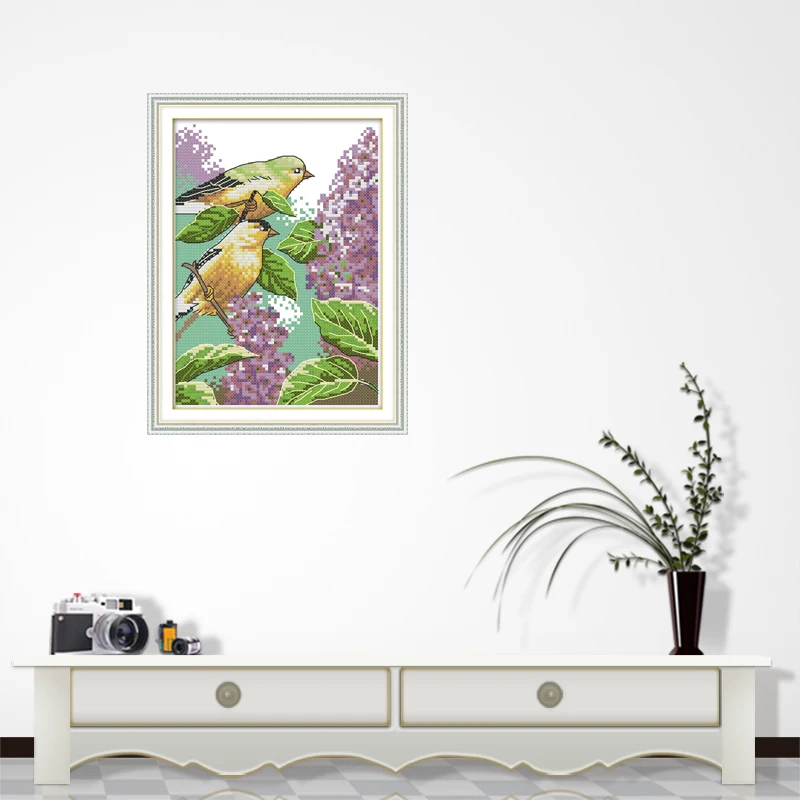 Joy Sunday Печатный тканевый Набор для вышивки крестиком животные DMC 11 &amp 14CT DIY холст