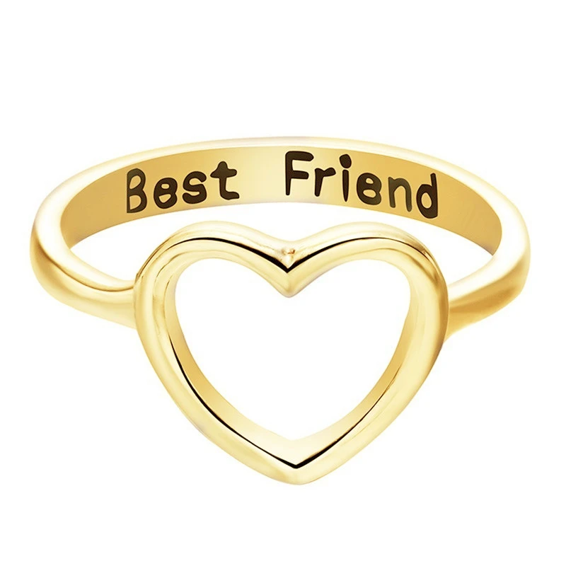 Кольца с надписью Best Friends для женщин модное ювелирное изделие простое кольцо