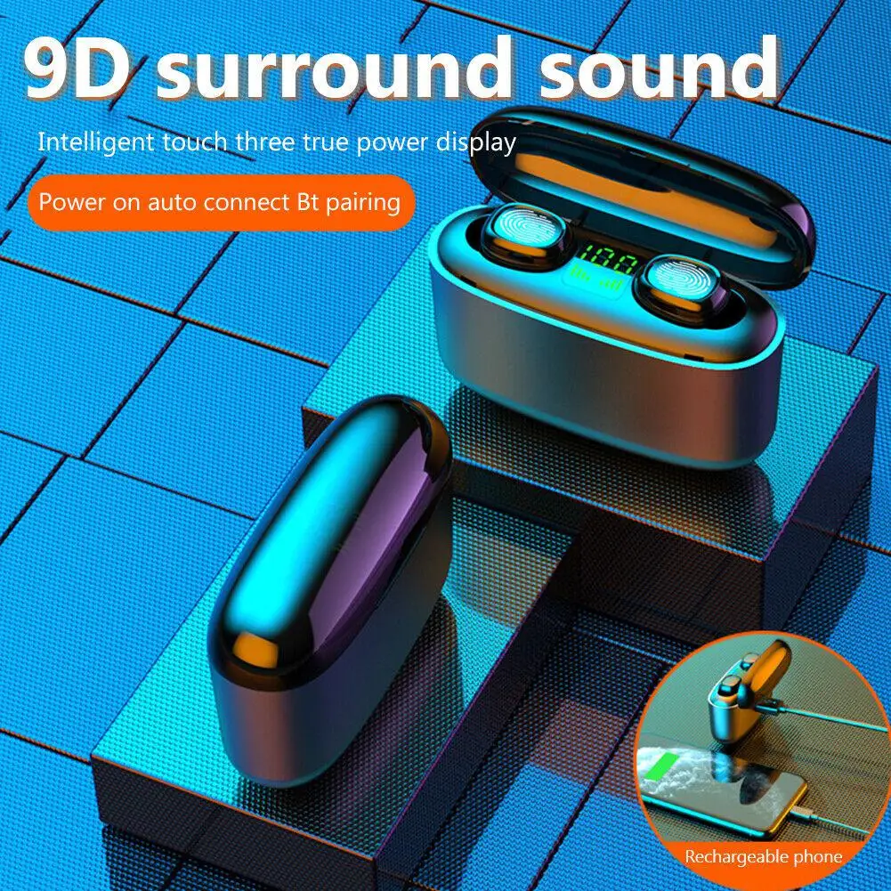 BEESCLOVER G5S двойные наушники Bluetooth 5 0 спортивные TWS беспроводные перезаряжаемые с