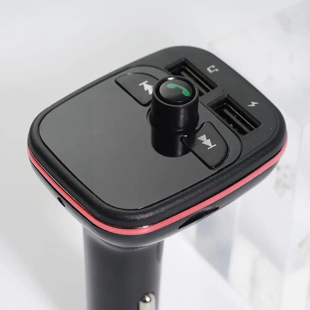 

Handsfree Bluetooth 5.0 Fm Transmitter Modulator Car Mp3 Kit Dual Adapter Tf Usb Player Music Card Fast Charger Car R3m3