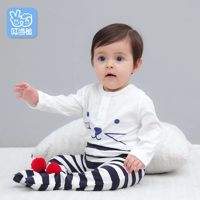 Штаны в полоску Dinstry для мальчиков и девочек детские леггинсы на весну осень