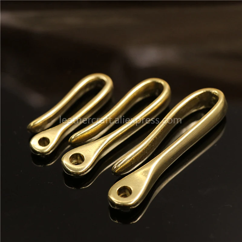1 х цельный латунный ремень U-Образный Крючок зажим брелок ретро винтажный для