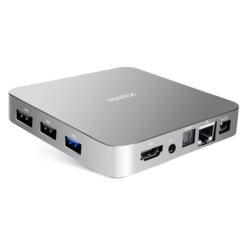 SCISHION AI ONE Android tv Box android 8 1 4K 2G/16G WiFi BT4.0 для дисплея медиаплеера экран Голосовое