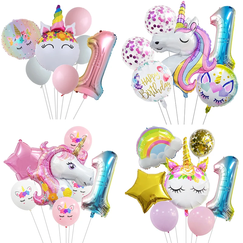 Декоративный шар в виде головы единорога 1 4 года|Воздушные шары и аксессуары| |