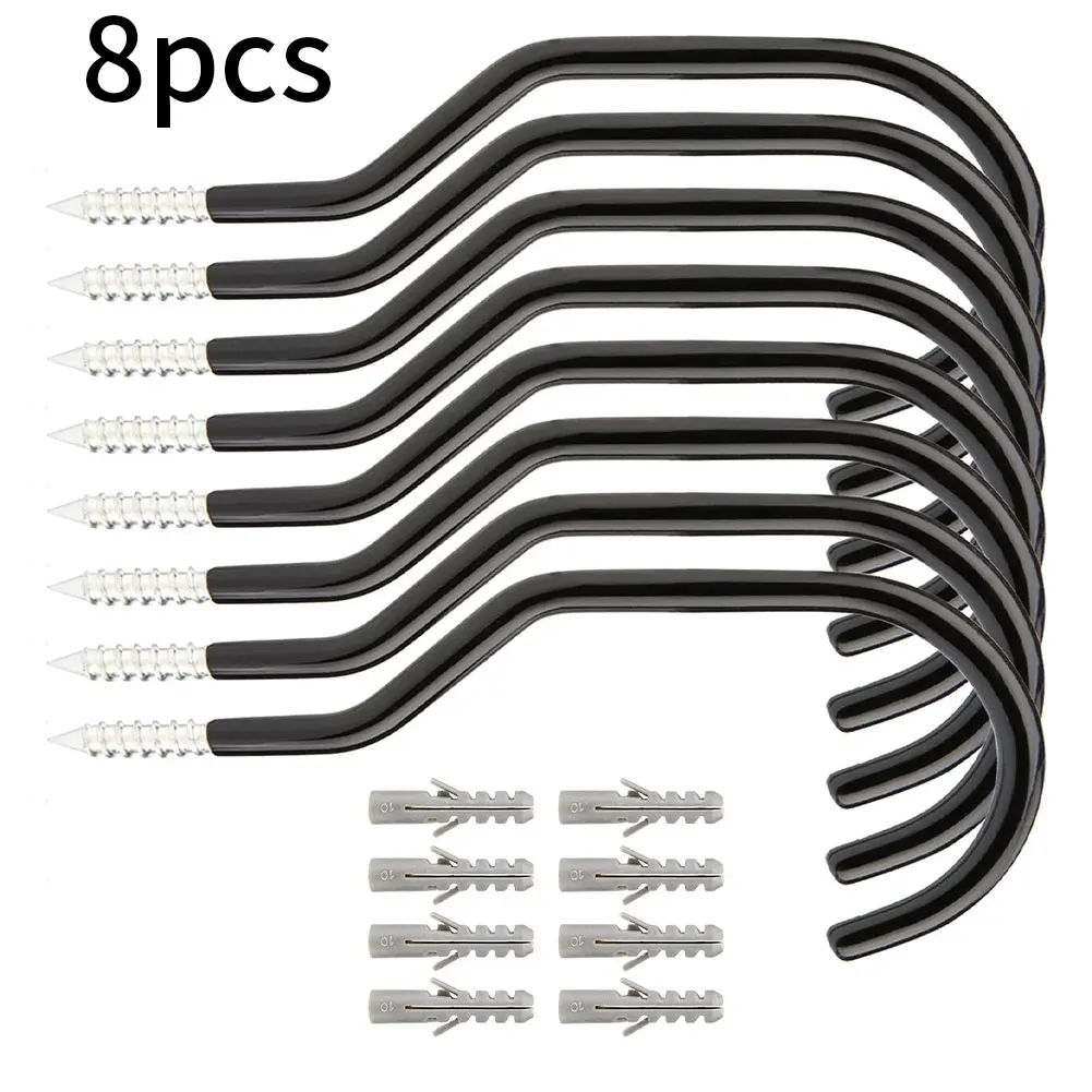 

8PCS Heavy Duty Bicycle Wall Mount Screw-in for MTB Road Bike Storage Fixed Hanging Hook Bike Support Stand Bracket Holder