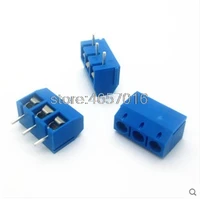 100pcs kf301 5 0 3p kf301 screw 3pin 5 0mm straight pin pcb screw terminal block connector
