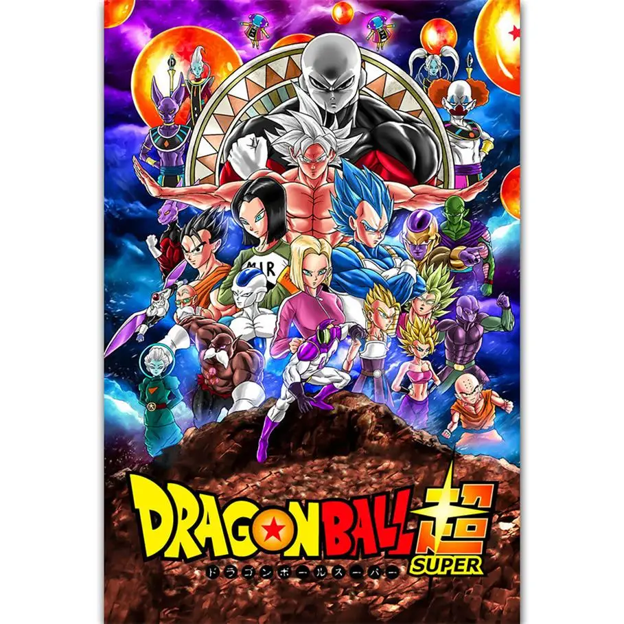 MQ3679 Dragon Ball супер ультра инстинкт Гоку японского Аниме Комикс плакат Шелковый светильник на холсте домашний декор для спальни Настенная картина печать - Цвет: Бургундия