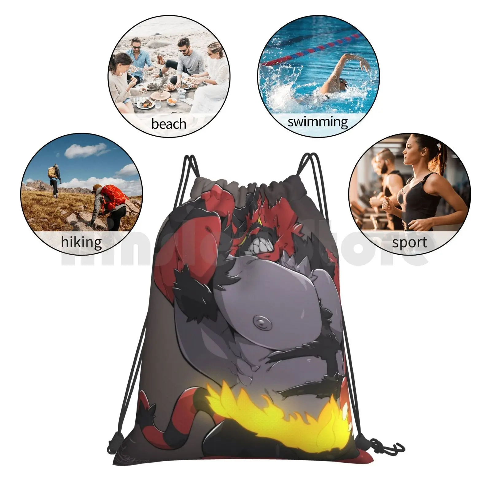 Рюкзак на шнурке для мужчин мускулистная сумка завязках верховой езды