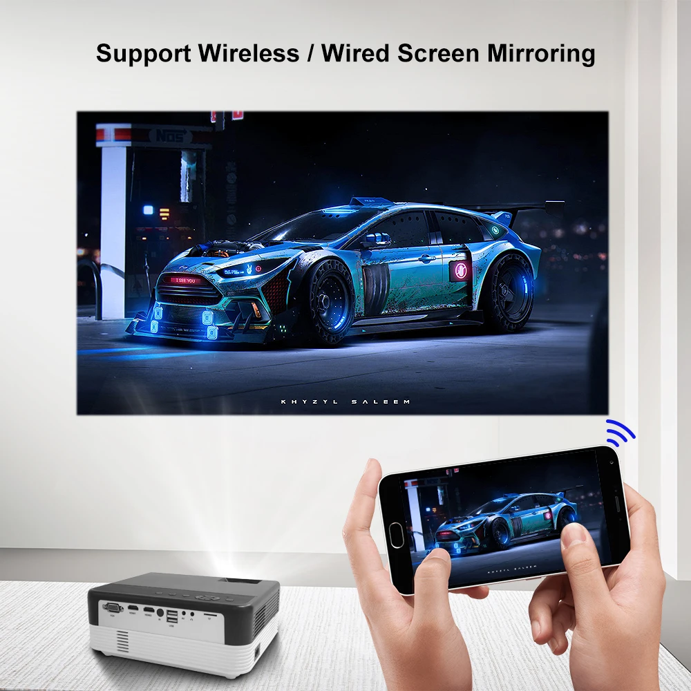 Touyinger Q7 светодиодный 1080P Full HD видео проектор 5500 люменов LCD домашний кинотеатр