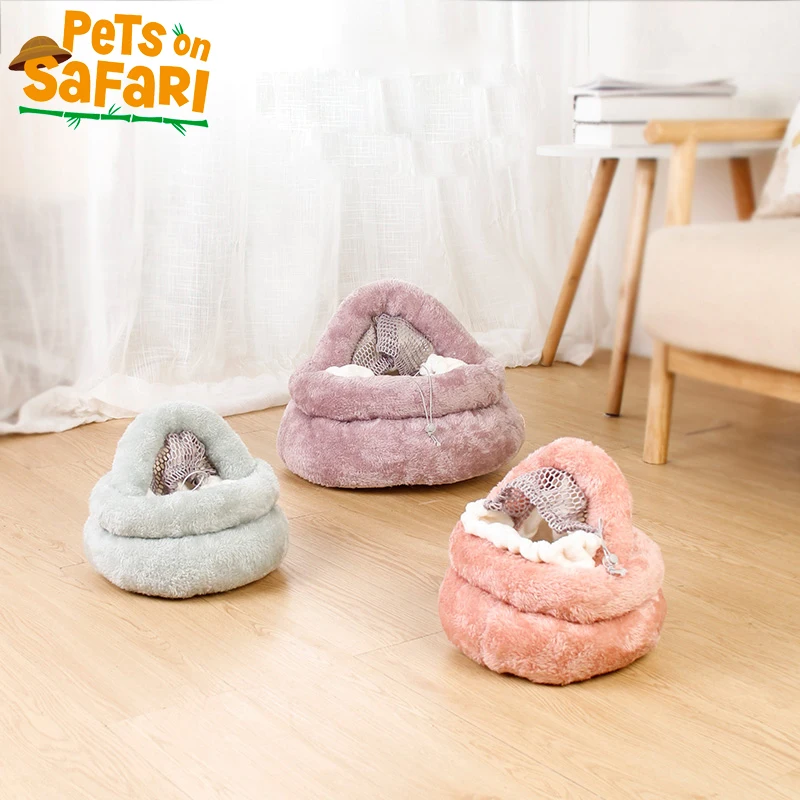 

Super Soft Warm Breathable Small Cat Dog Bed Simple Design Portable Pudding Shaped Guinea Pig Ferrets Sugar Glider Hamster House