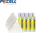 8 шт. PKCELL AA 2000mah аккумулятор 1,2 v NIMH AA перезаряжаемый батареи + 2 шт. зарядное устройство для никель-кадмиевых или никель-металл-держатель аккумулятора aaa коробка для фонарика электрические игрушки