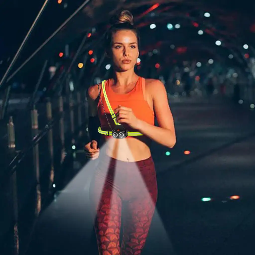 Ходовой светильник нагрудный с USB-зарядкой водонепроницаемый регулируемый