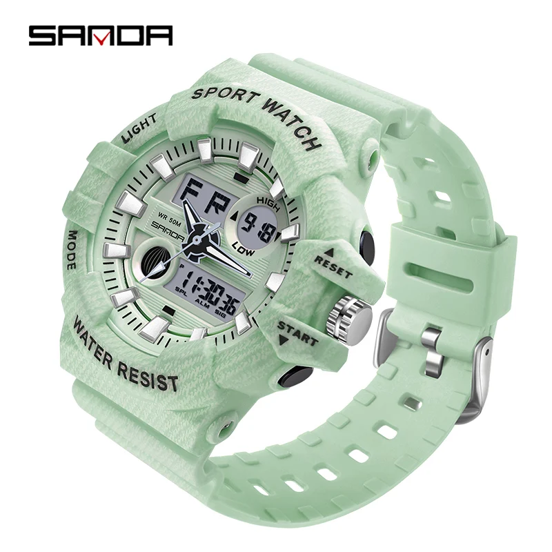 

SANDA2021 new electronic watch multi-function waterproof sports watch male and female student quartz watch orologio uomo mo