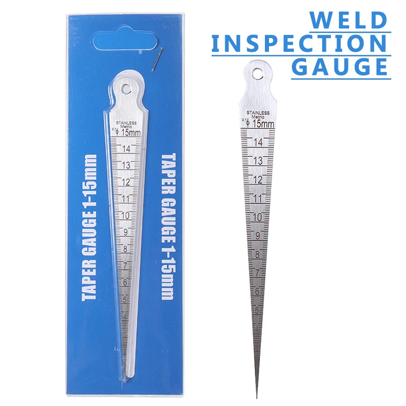 1X Taper Inch And Metric Welding Gauge Gage Test Ulnar Welder Inspection Stainless Steel Welding Precision  Measuring Gauge