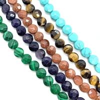 new product hot sale natural stone color faceted round exquisite creative gift necklace bracelet jewelry accessories wholesale
